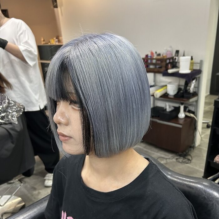 ブラック×シルバー|ハイトーン|西心斎橋の美容室 Rigel by KING